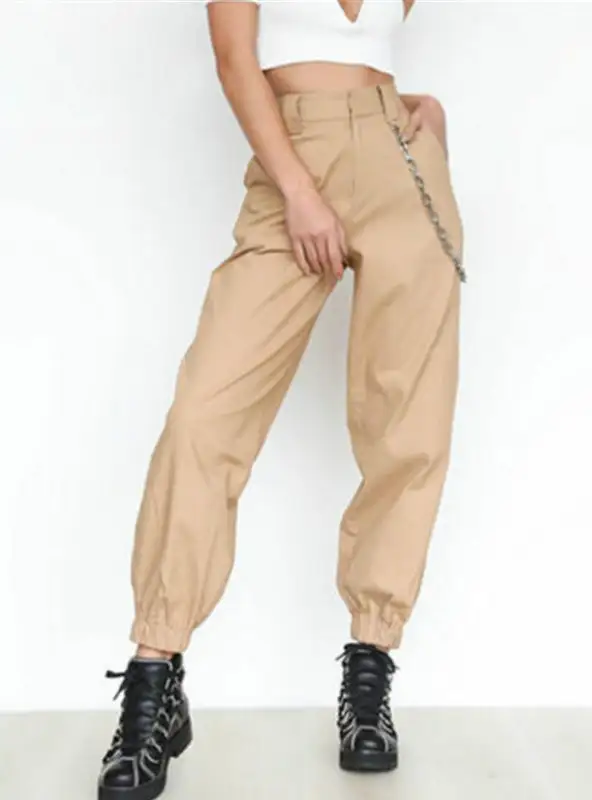 Women Casual High Waist Cargo Pants