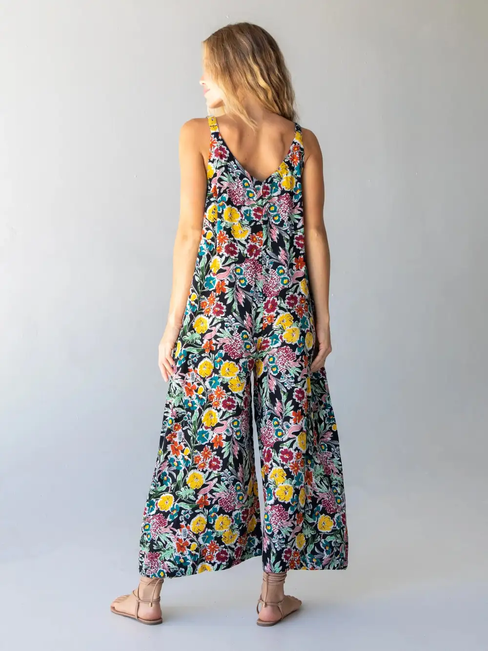 Chelsea Jumpsuit - Black Multi Floral