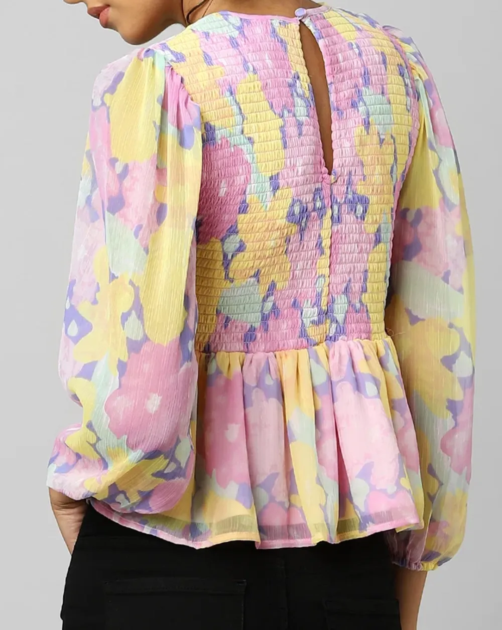 Multi-Colour Floral Print Top