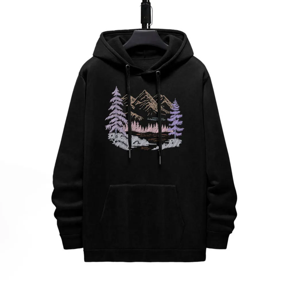 LAKER N TREE PATTERN PRINTED HOODIE