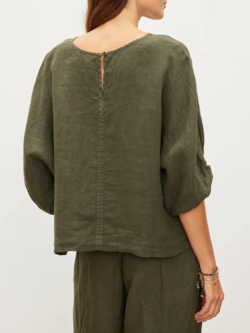 Cass Linen Crew Neck Top