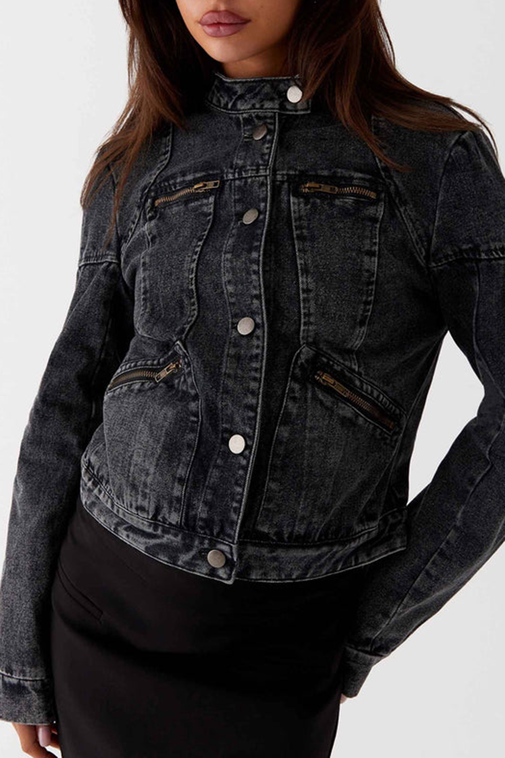 Another Late Night Denim Jacket - Charcoal