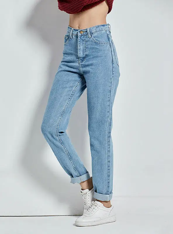 Slim Pencil Pants Vintage High Waist Jeans