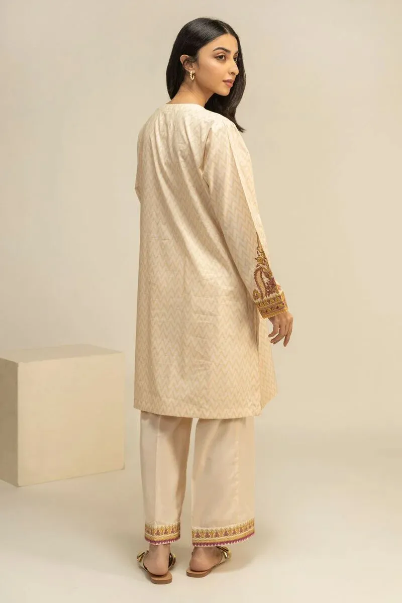 2 Piece | Kurta & Pants | Color Light Yellow