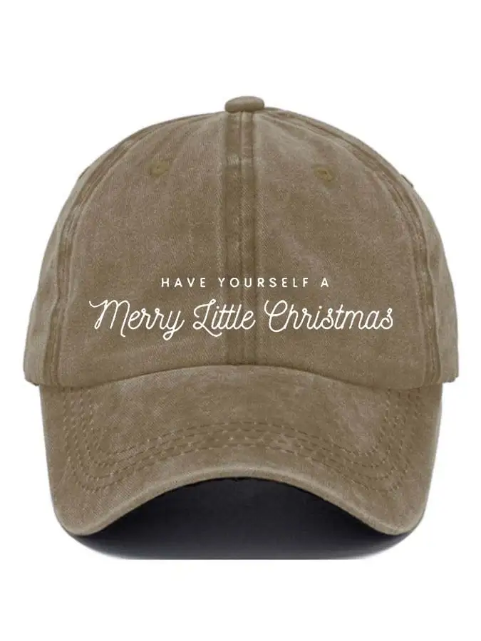 Women's Casual Have Yourself A Merry Little Christmas Print Baseball Cap