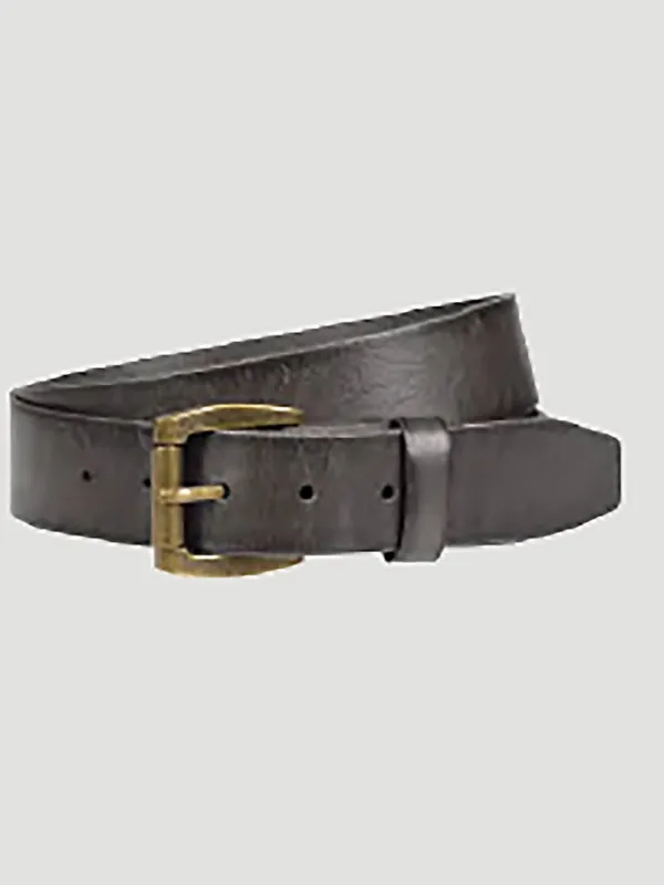 MEN'S WRANGLER® BURNISHED LEATHER BELT IN BROWN