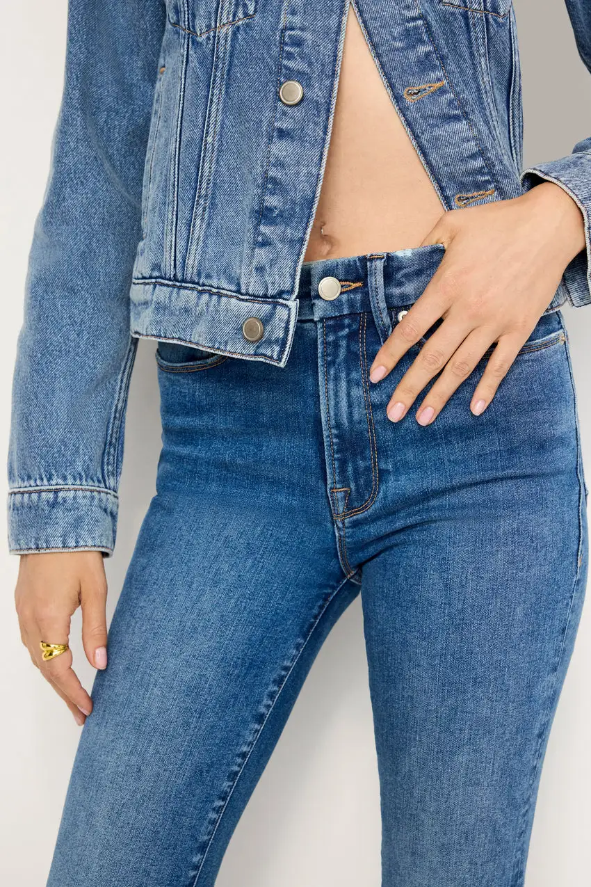 ALWAYS FITS GOOD LEGS CROPPED MINI BOOT JEANS