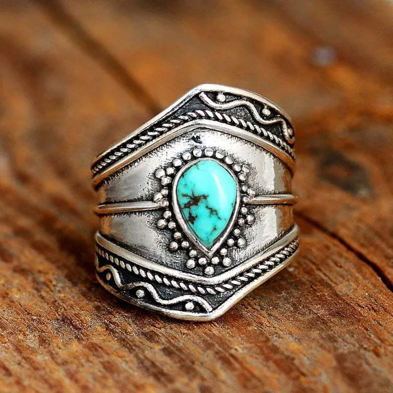 Western Vintage Turquoise Ring