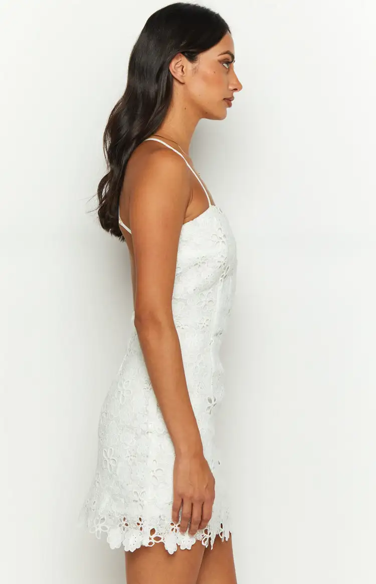 Starlette White Lace Mini Dress