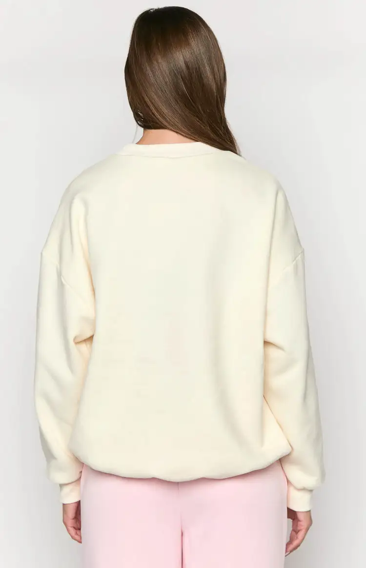 Elodie Cream Crew Neck Sweater