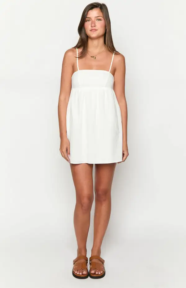 Lotus Love Affair White Mini Dress