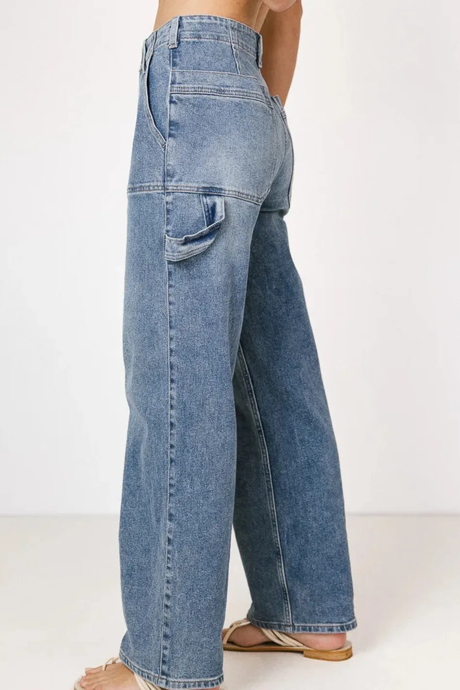 IMANI STRAIGHT LEG UTILITY JEANS