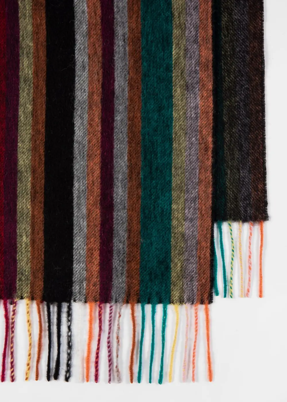 Striped cashmere blend scarf