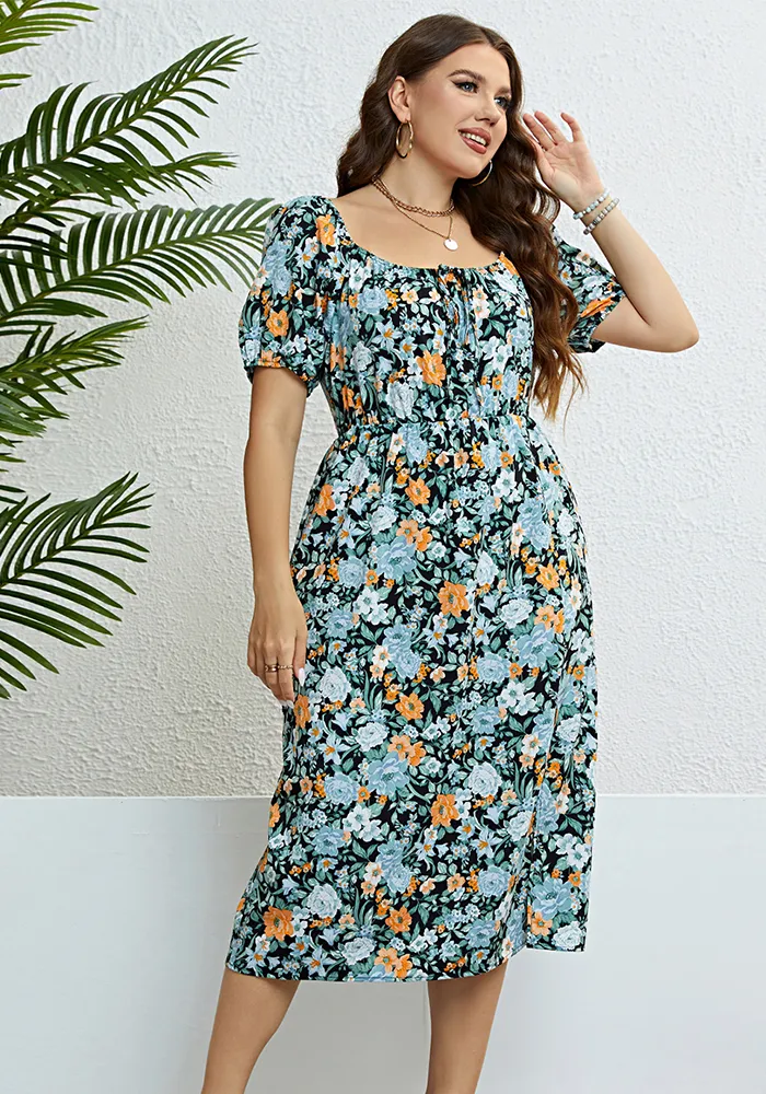 Women Summer Off Shoulder Slit Dress