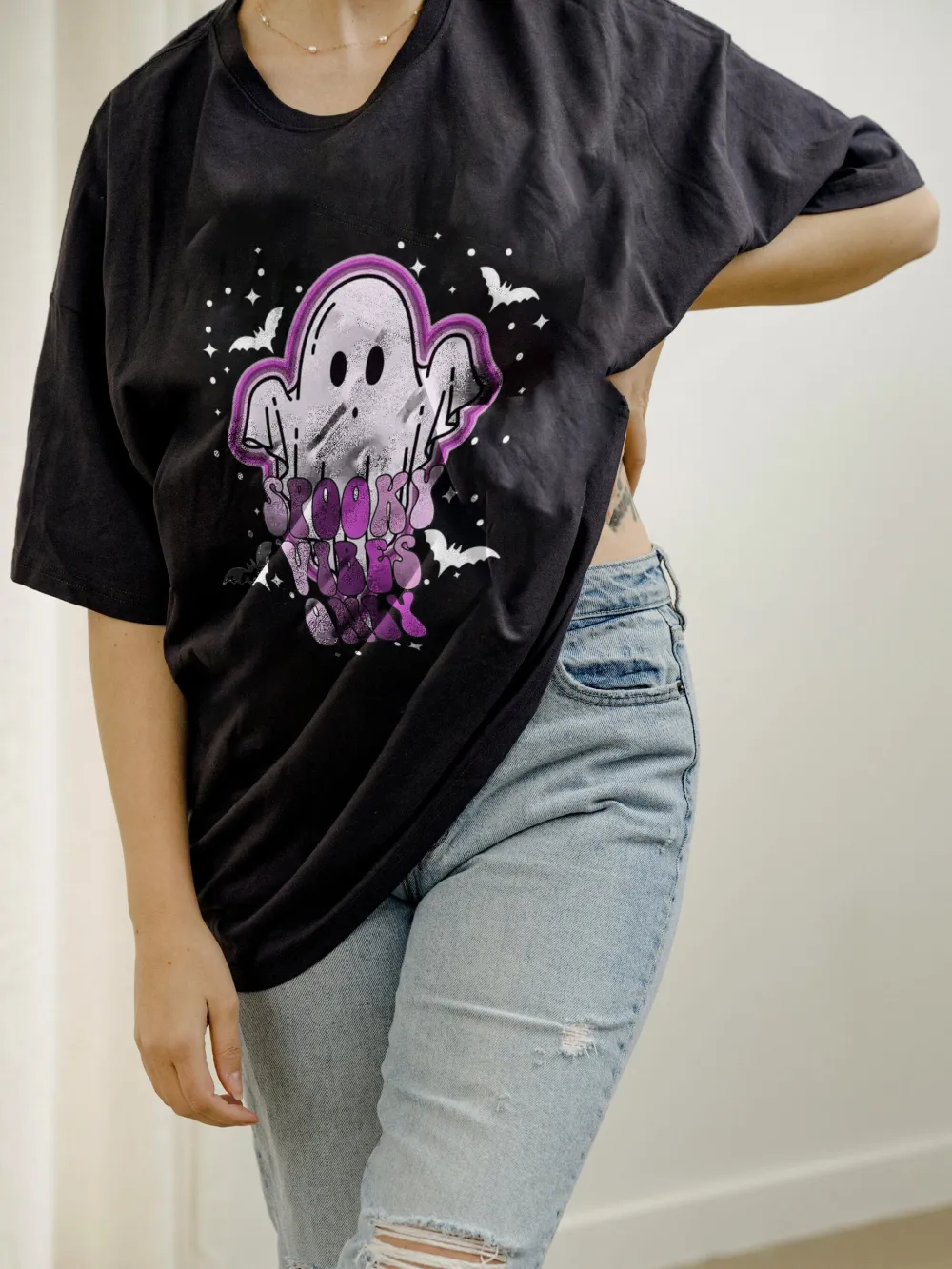 Women's Pumpkin English Halloween Printed T-shirt