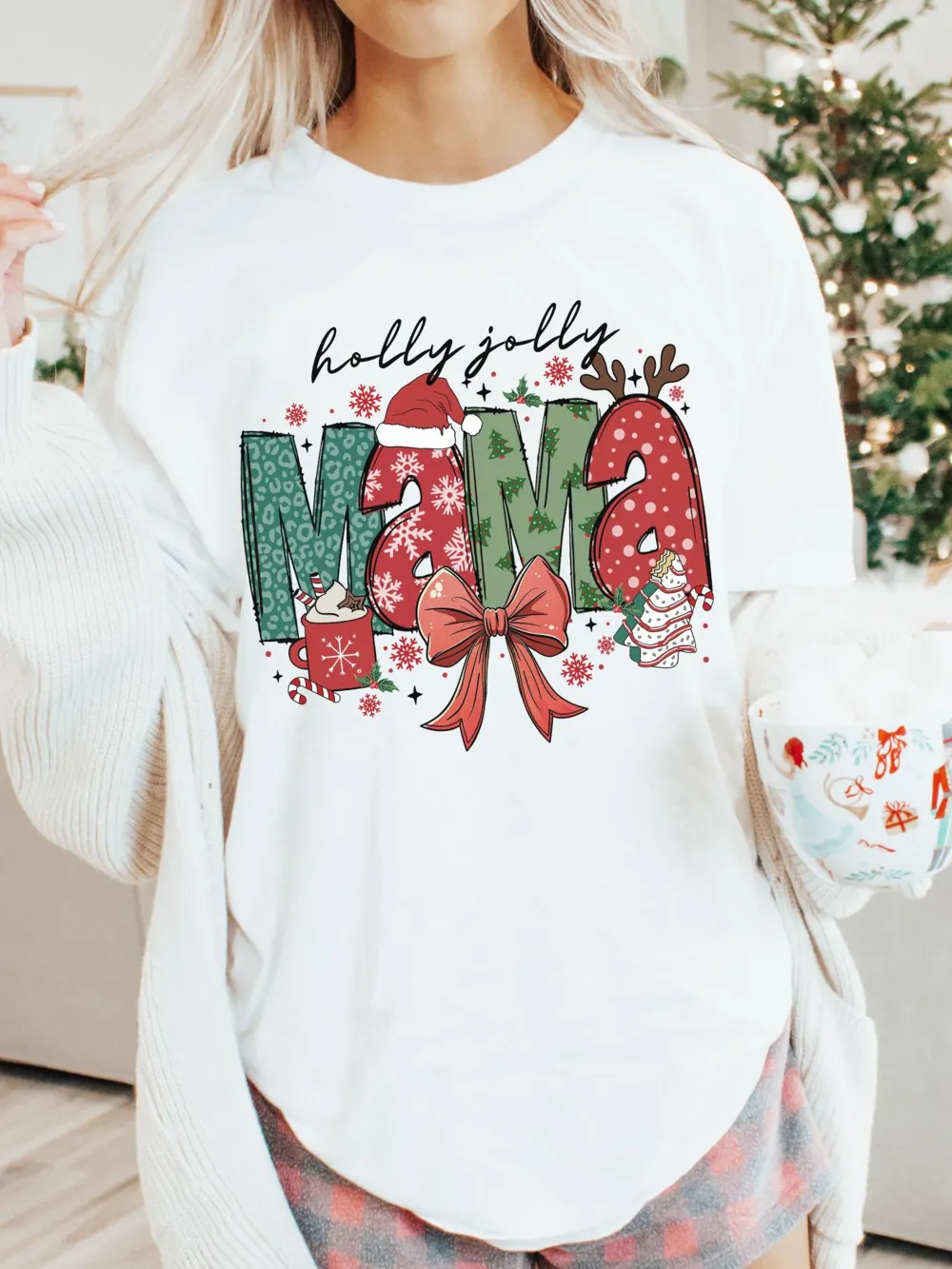 Christmas MAMA lady T-shirt