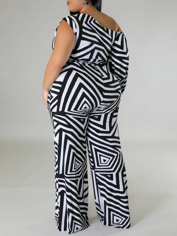 Print One-Piece Pants For Women In Large Fashion