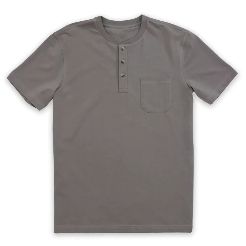 Short Sleeve Stretch Henley