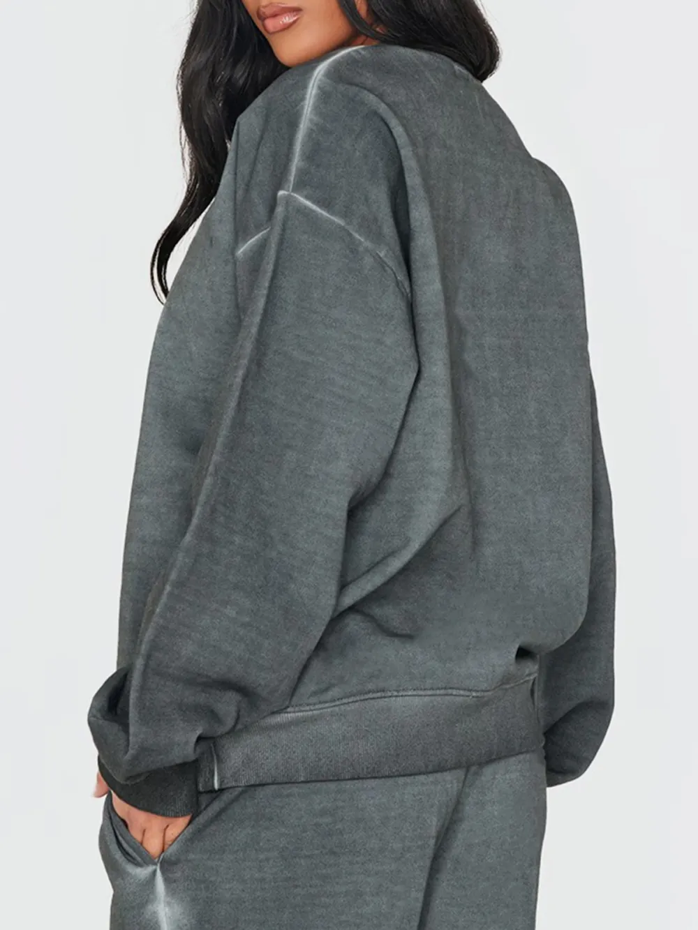 Washed Charcoal Premium Oversized Sweatshirt