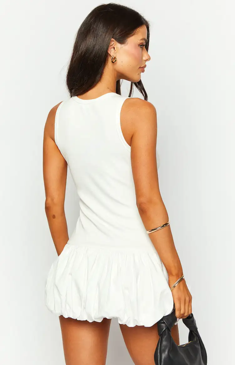 Stiles White Bubble Mini Dress