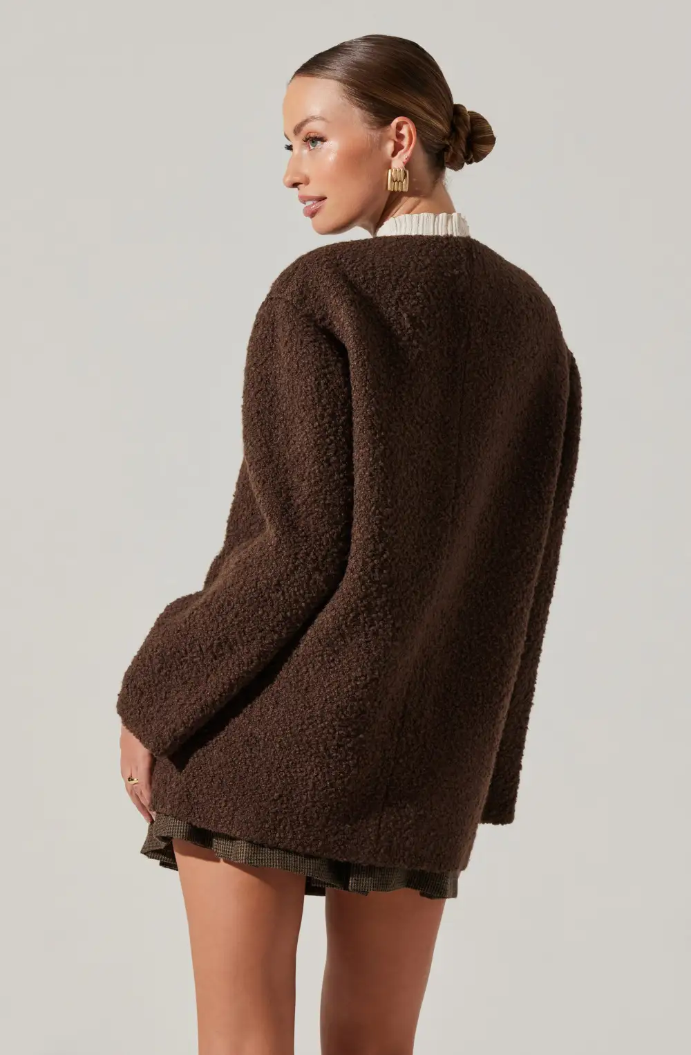 Maidy Boucle V-Neck Coat