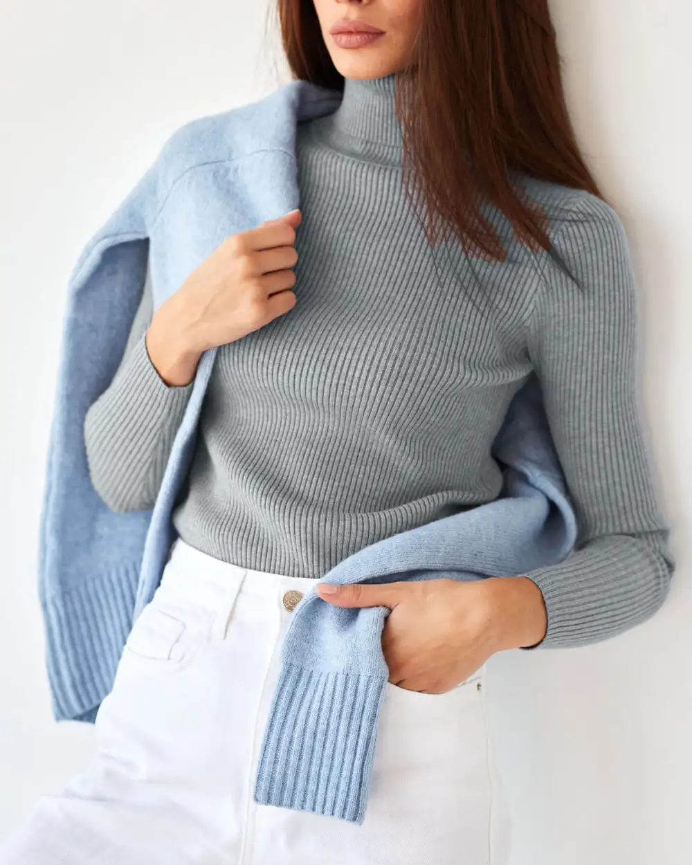 Versatile Essential Turtleneck Knitted Sweater