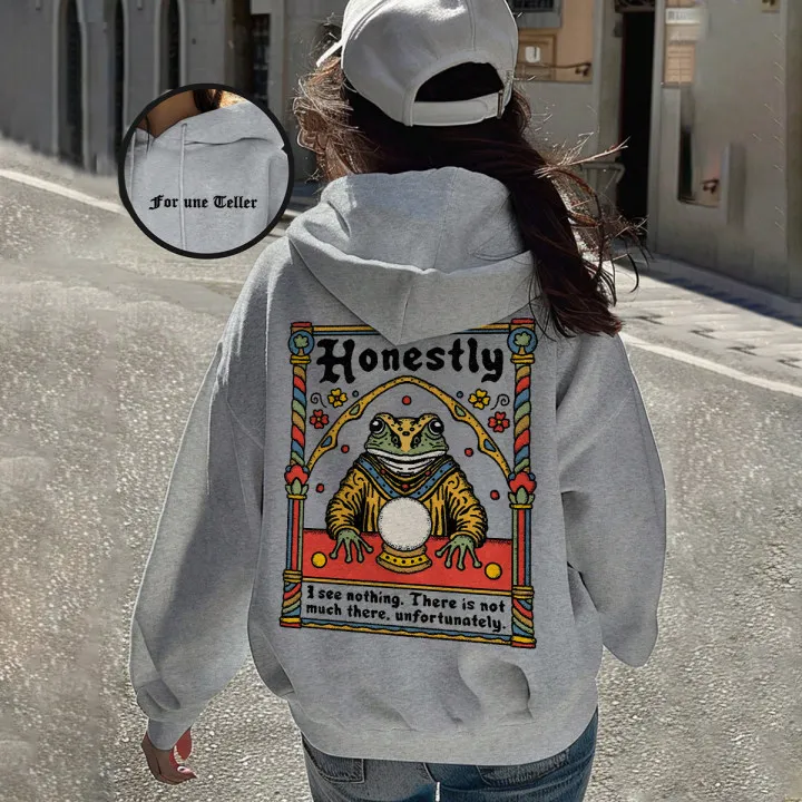 FORTUNE TELLER PATTERN PRINTED HOODIE