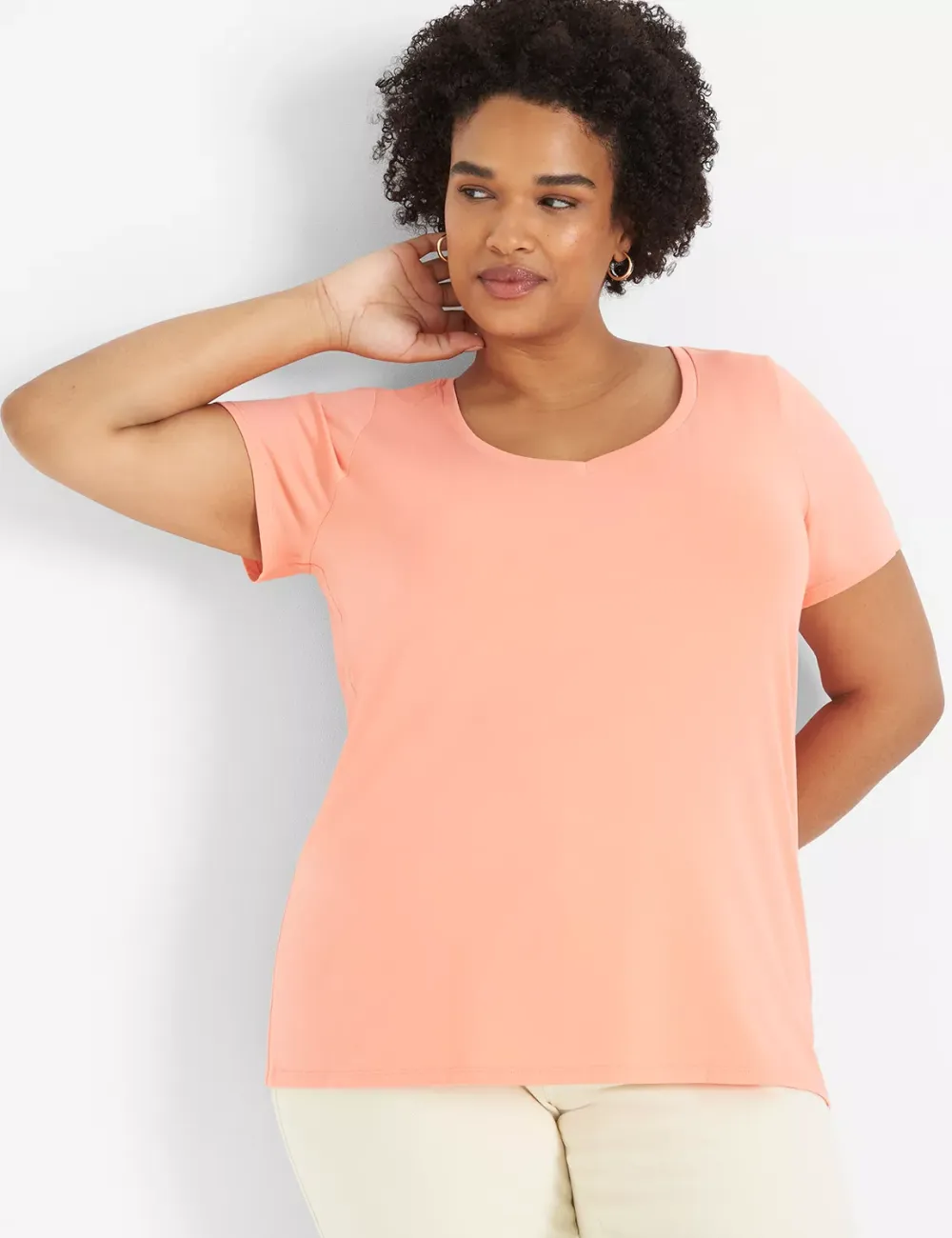 Modern Short-Sleeve V-Neck Tee