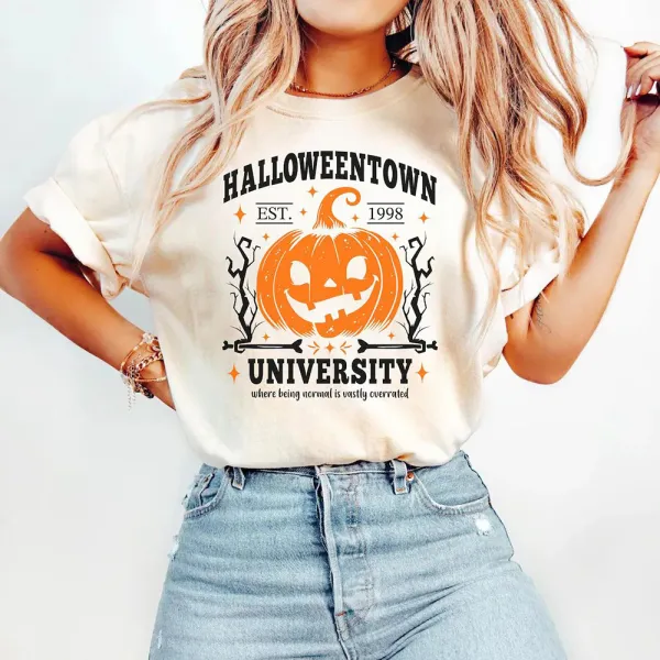 Halloweentown University T-shirt Halloween Town Est 1998 Sweatshirt Fall Sweatshirt Pumpkin Shirt for Womens Halloween Sweatshirt Autumn Top