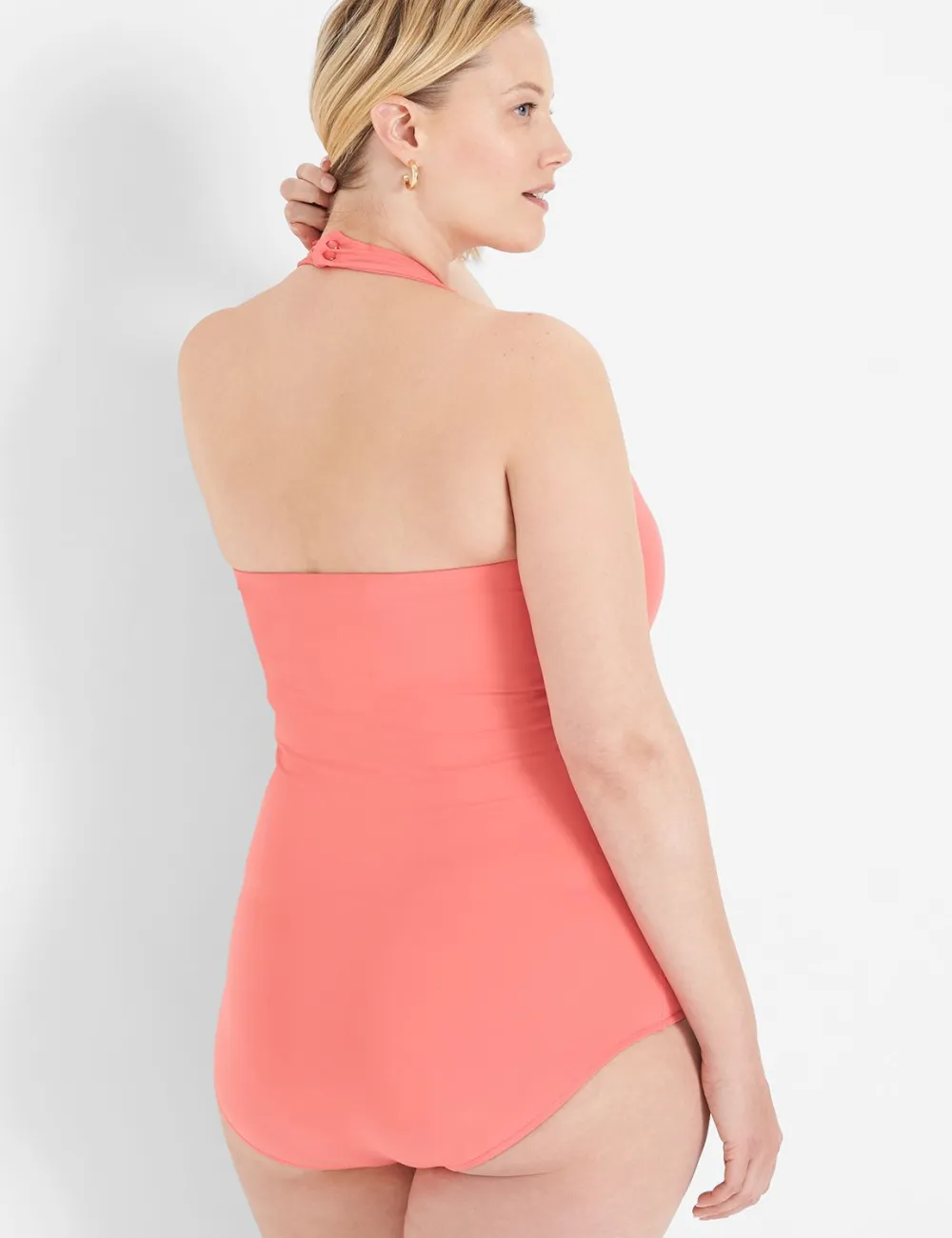 Fitted Double-Layer Halter Bodysuit