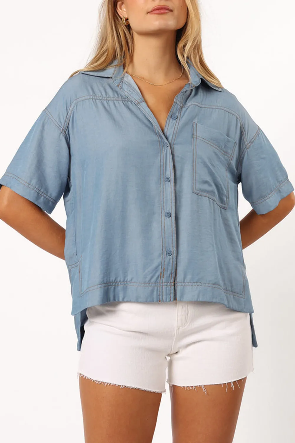 LYNA TOP - BLUE