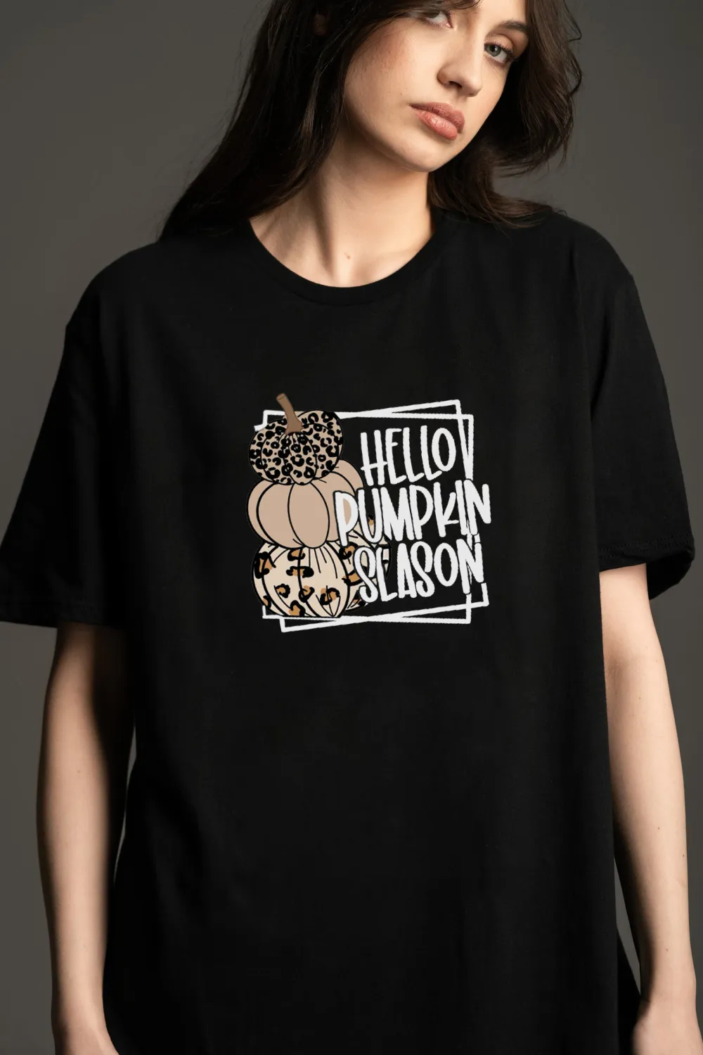 Women's Pumpkin English Halloween Printed T-shirt