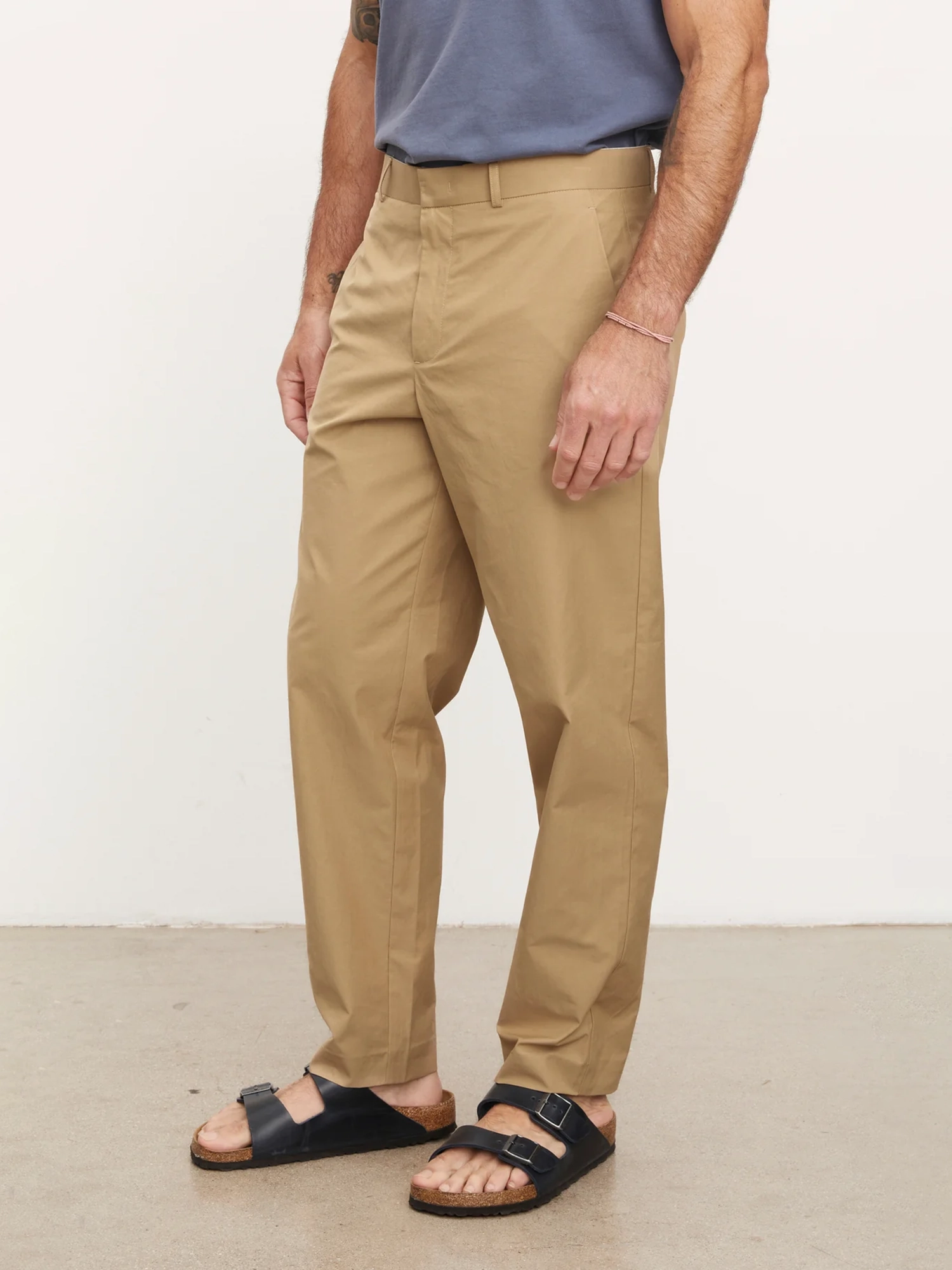 Solid High-Waisted Commuter Pants For Men