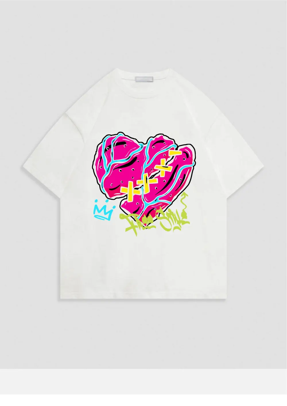 Women's Art Heart Printed T-shirt