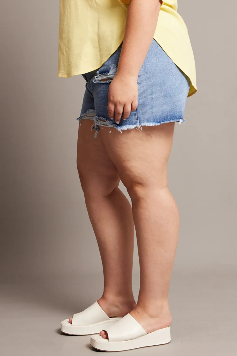 Cowboy casual high waisted shorts