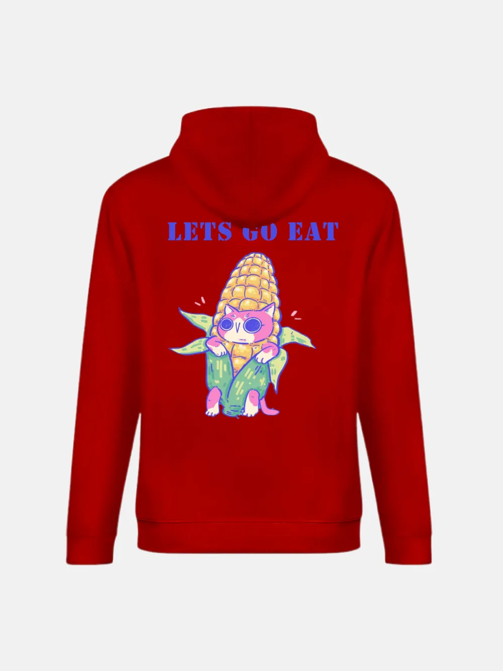 LETS GO EAT PATTERN HOODIE