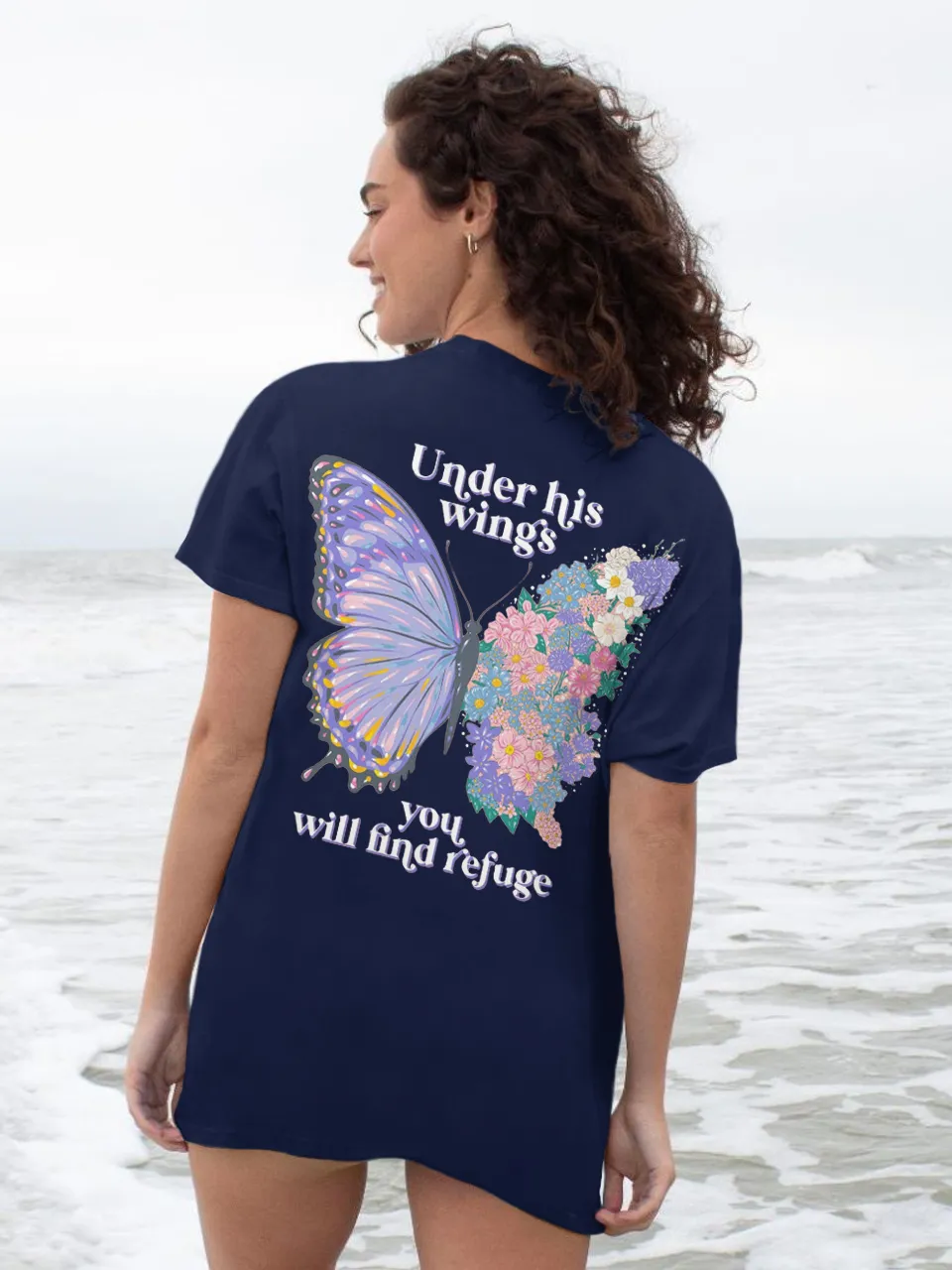 Under his wings you will find refuge Tee