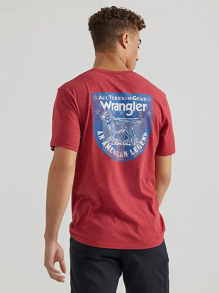 ATG BY WRANGLER™ MEN'S BACK GRAPHIC T-SHIRT IN BRICK RED