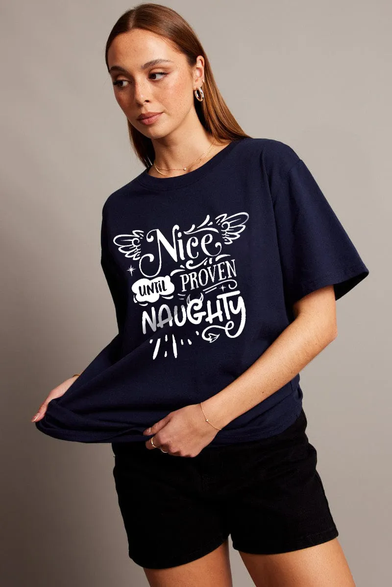 Women's letter printed T-shirt