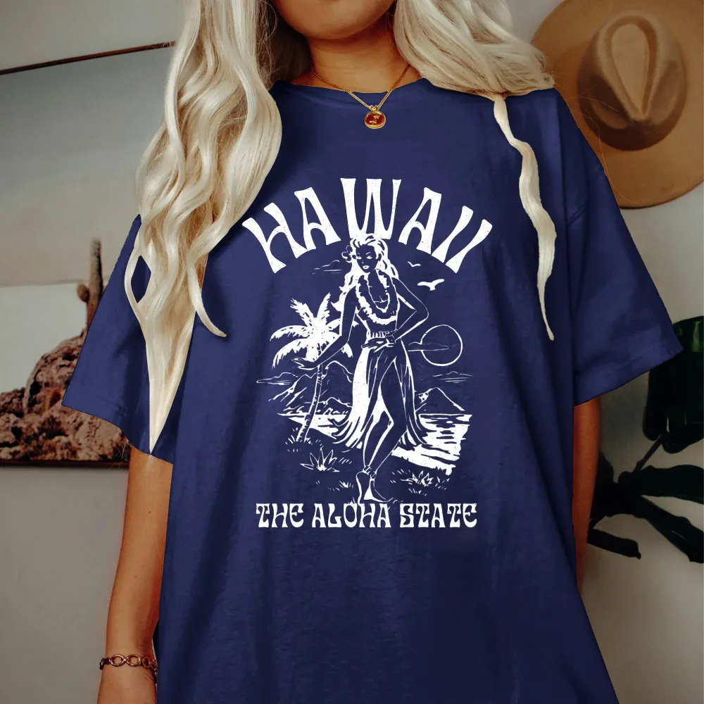 Women's Preppy Hawaii Loose T-Shirt