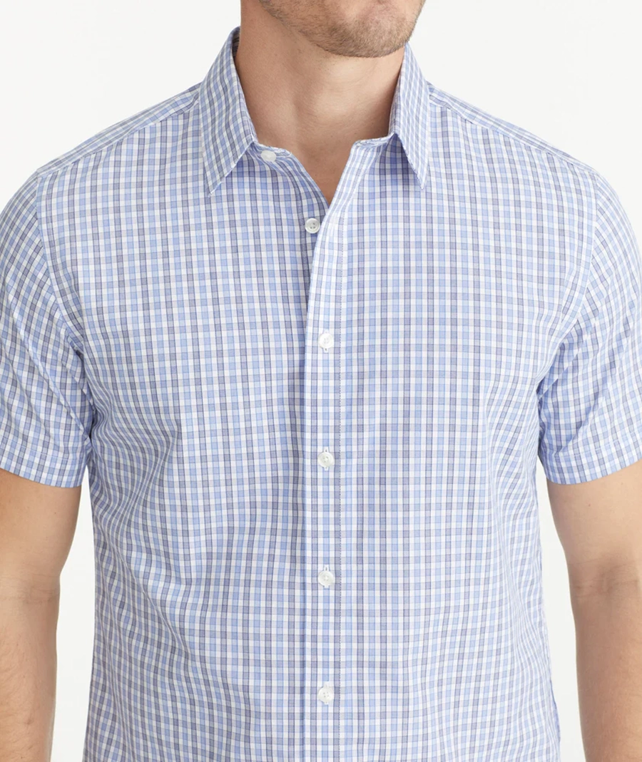 Light Blue Plaid Men's Shirt