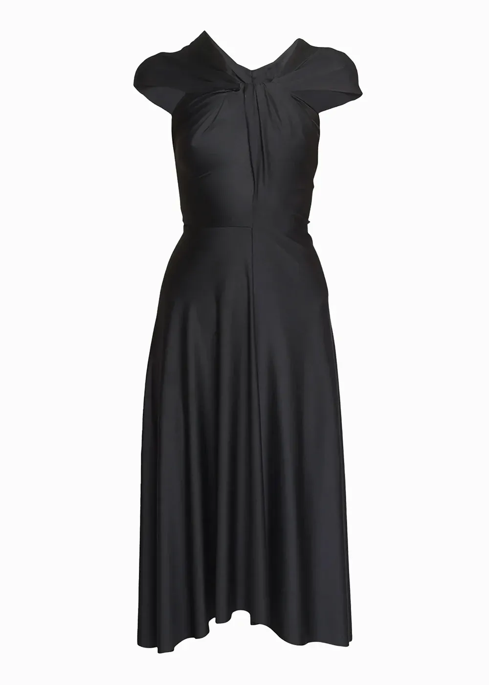 Cap Sleeve Draped Dress