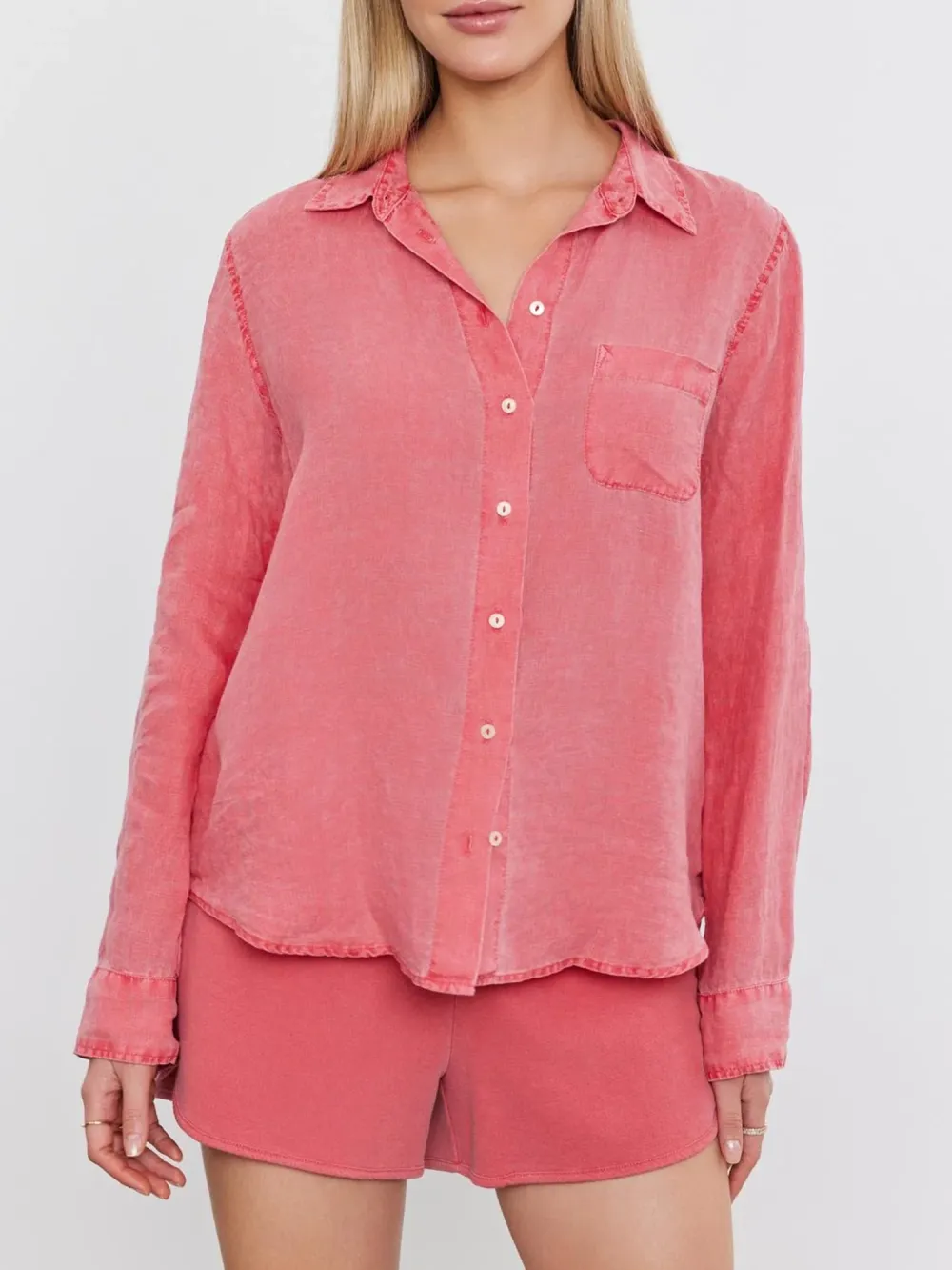 Natalia Linen Button-Up Shirt