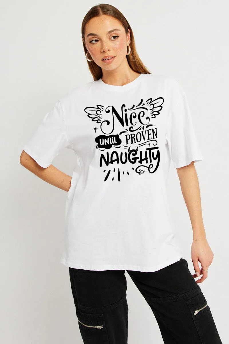 Women's letter printed T-shirt