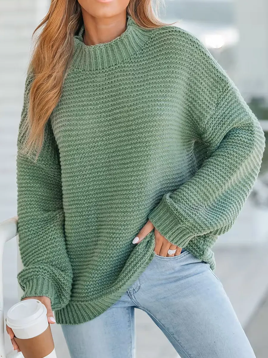 Ribbed turtleneck sweater