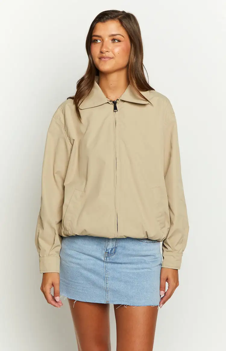 Gabbi Fawn Windbreaker Bomber Jacket