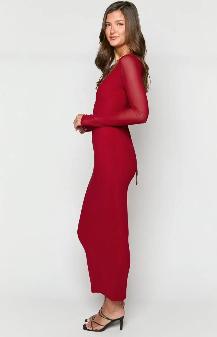 Monni Red Maxi Dress