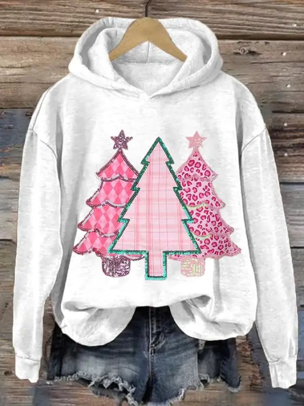 Women's Christmas Tree Print Casual Sweatshirt