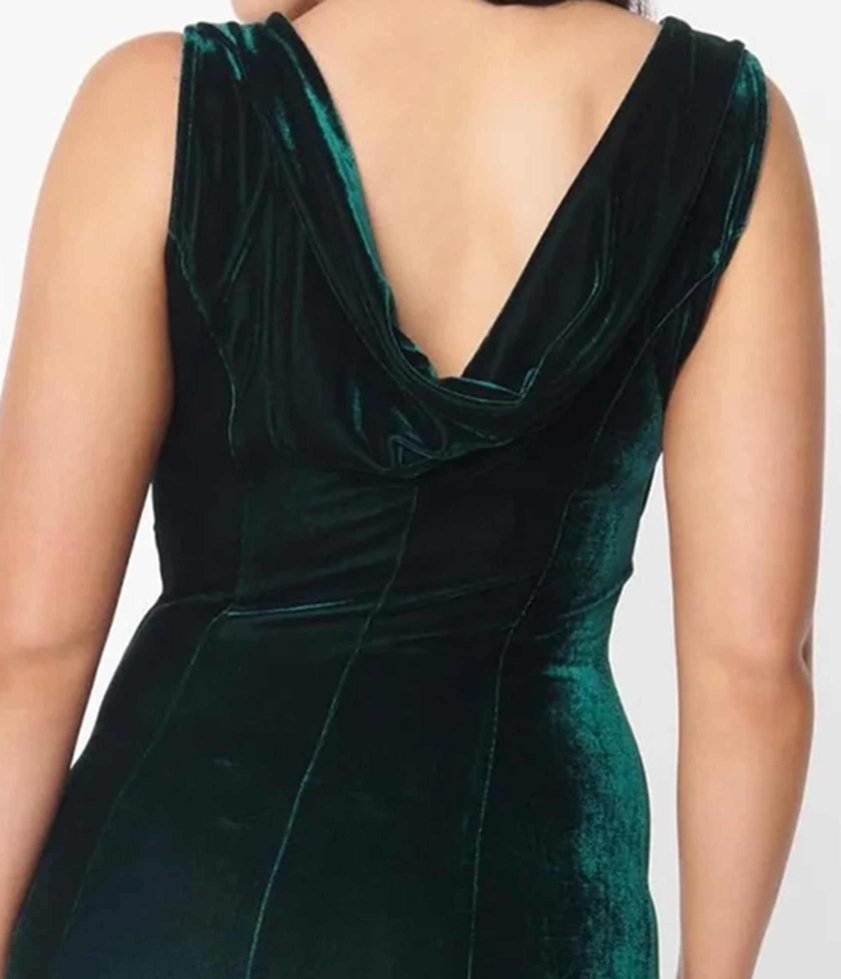 Unique Vintage 1930s Emerald Green Velvet Goldwyn Gown