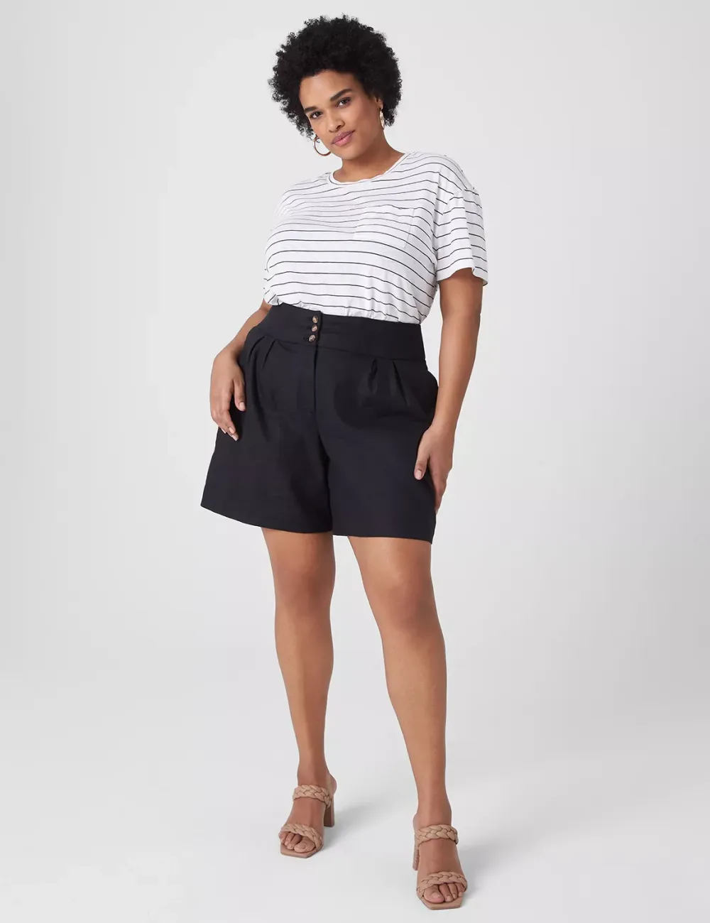 Relaxed Crop Short-Sleeve Pocket Tee